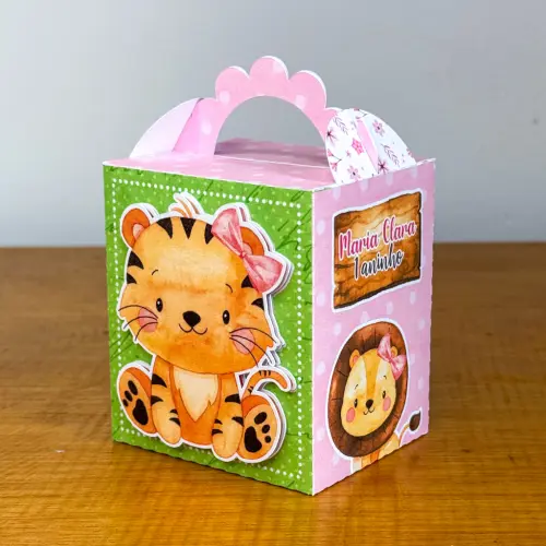 Kit Festa Personalizado Safari Rosa (20 Peças)