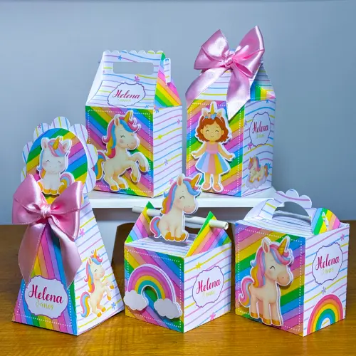 Kit Festa Personalizado Unicórnio (20 Peças)