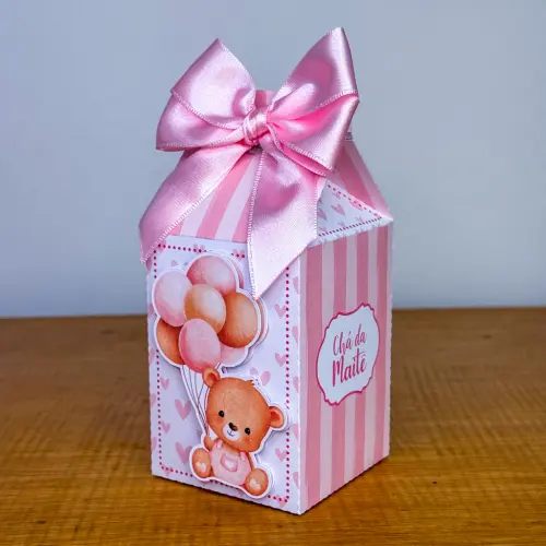Kit Festa Personalizado Ursinha Rosa (20 Peças)