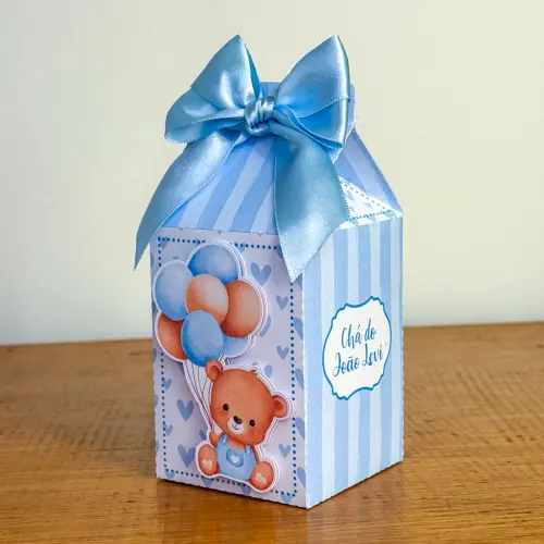 Kit Festa Personalizado Ursinho Azul (20 Peças)