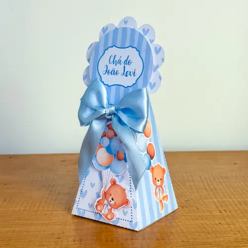 Kit Festa Personalizado Ursinho Azul (20 Peças)