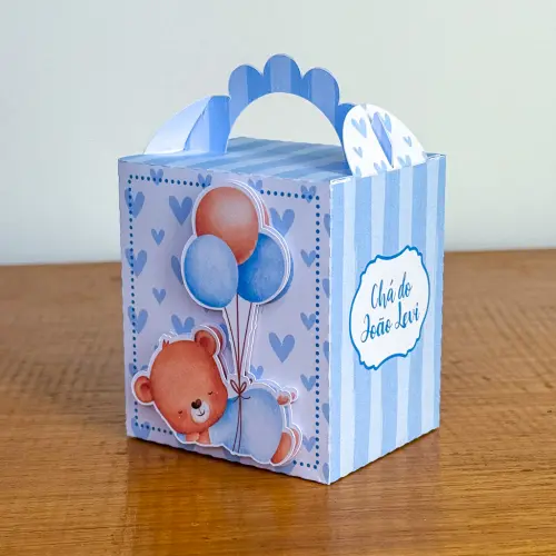 Kit Festa Personalizado Ursinho Azul (20 Peças)