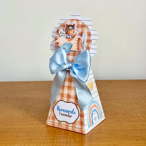 Kit Festa Personalizado Ursinho Aviador(20 Peças)