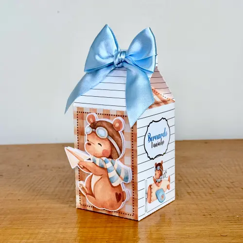 Kit Festa Personalizado Ursinho Aviador(20 Peças)