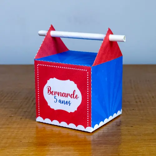 Kit Festa Personalizado Azul e Vermelho (20 Peças)