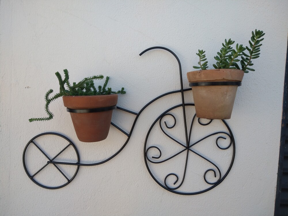 Suporte para plantas bicicleta decorativa