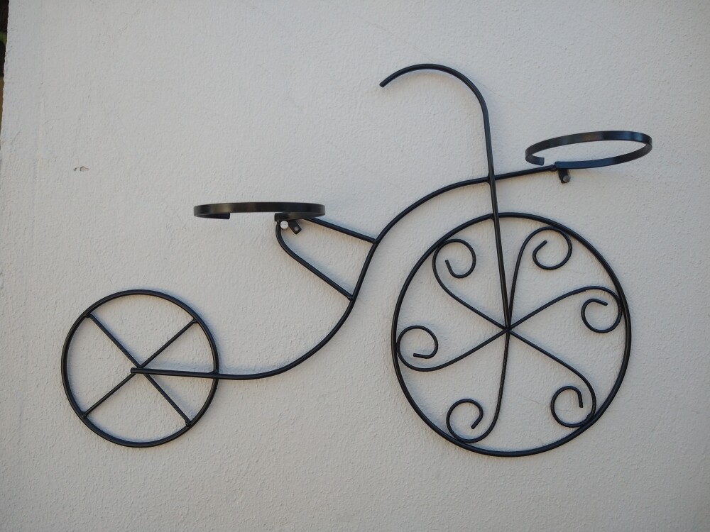Suporte para plantas bicicleta decorativa