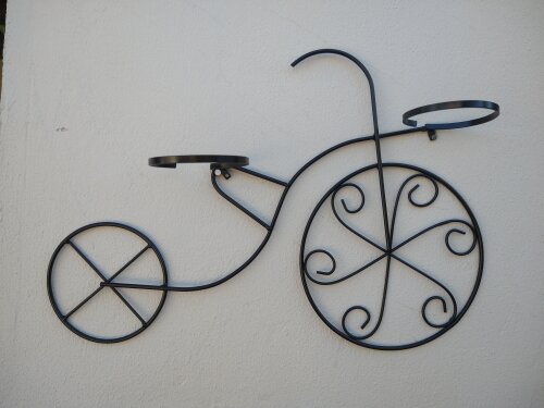 Suporte para plantas bicicleta decorativa