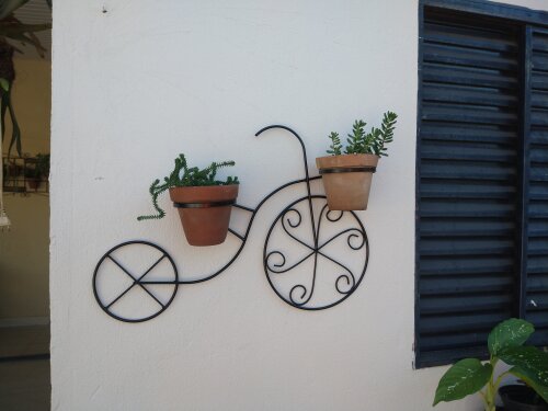 Suporte para plantas bicicleta decorativa