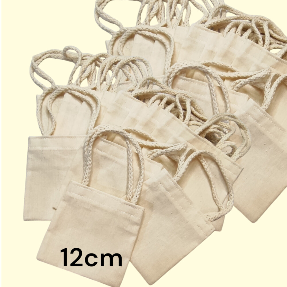 Micro Ecobag 12 x 12 cm- 100% Algodão para Bombons, Bijuterias,L