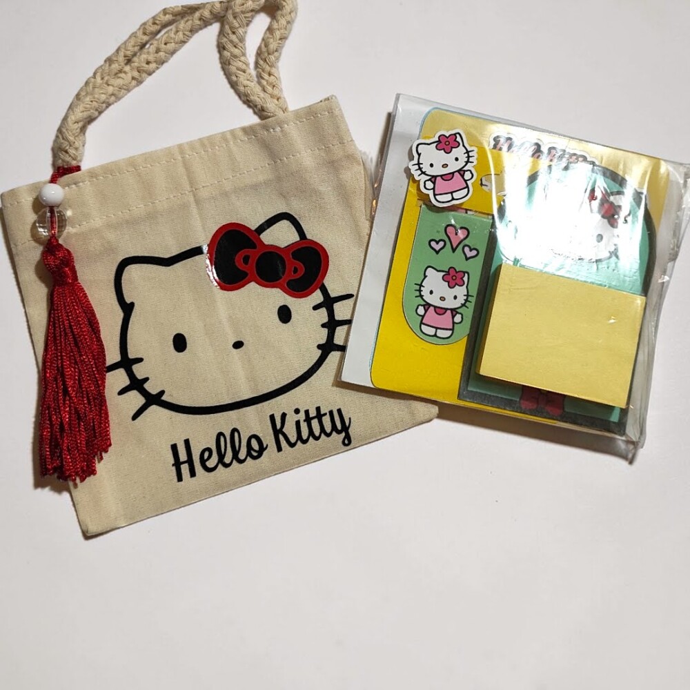 Kit Lembrancinha com 10 Mini Ecobag Personalizada Hello Kitty