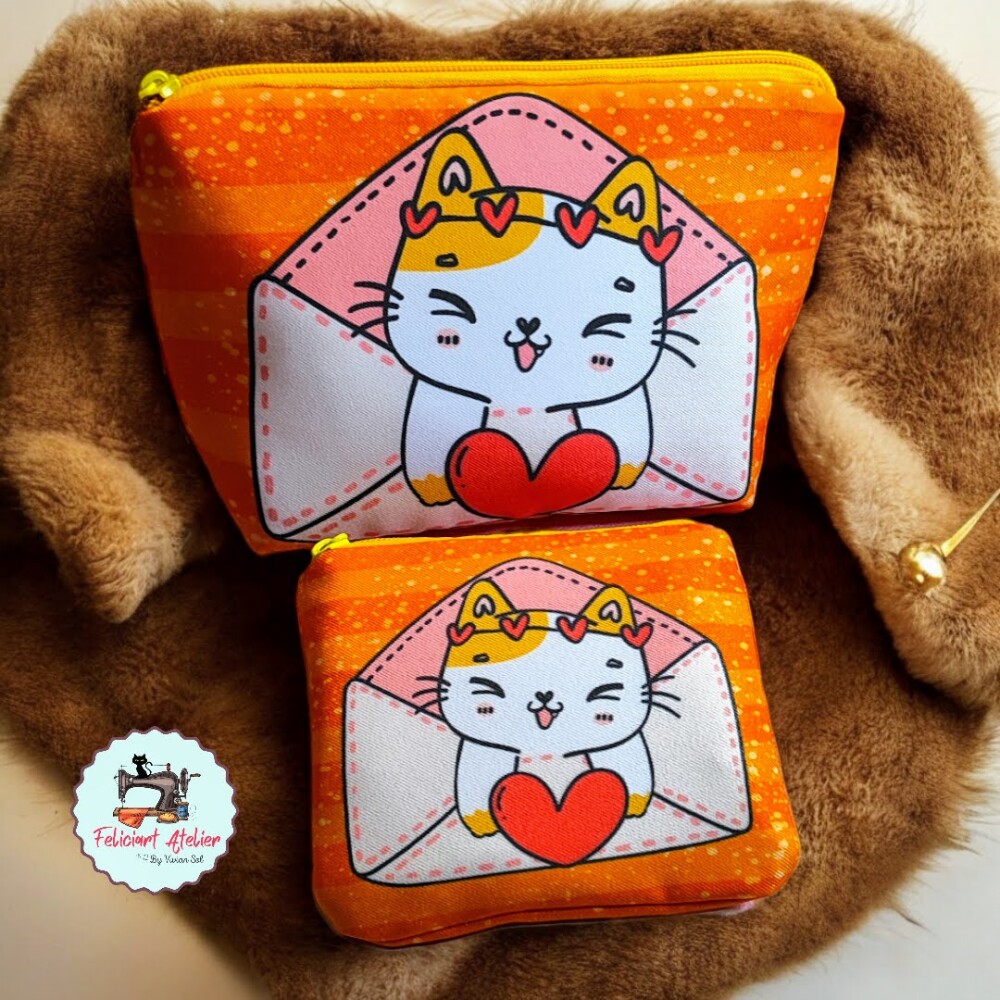 Necessaire Feminina Multiuso + Porta Batom – Coleção Cats