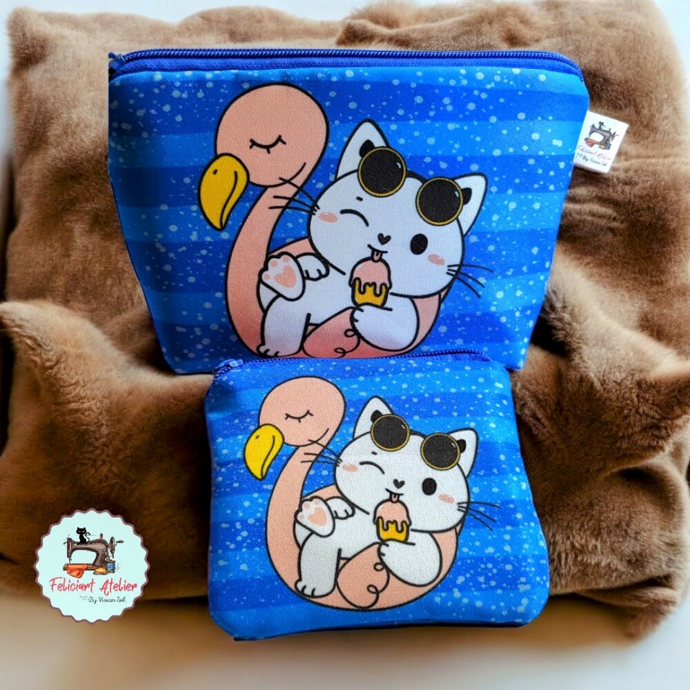Necessaire Feminina Multiuso + Porta Batom – Coleção Cats
