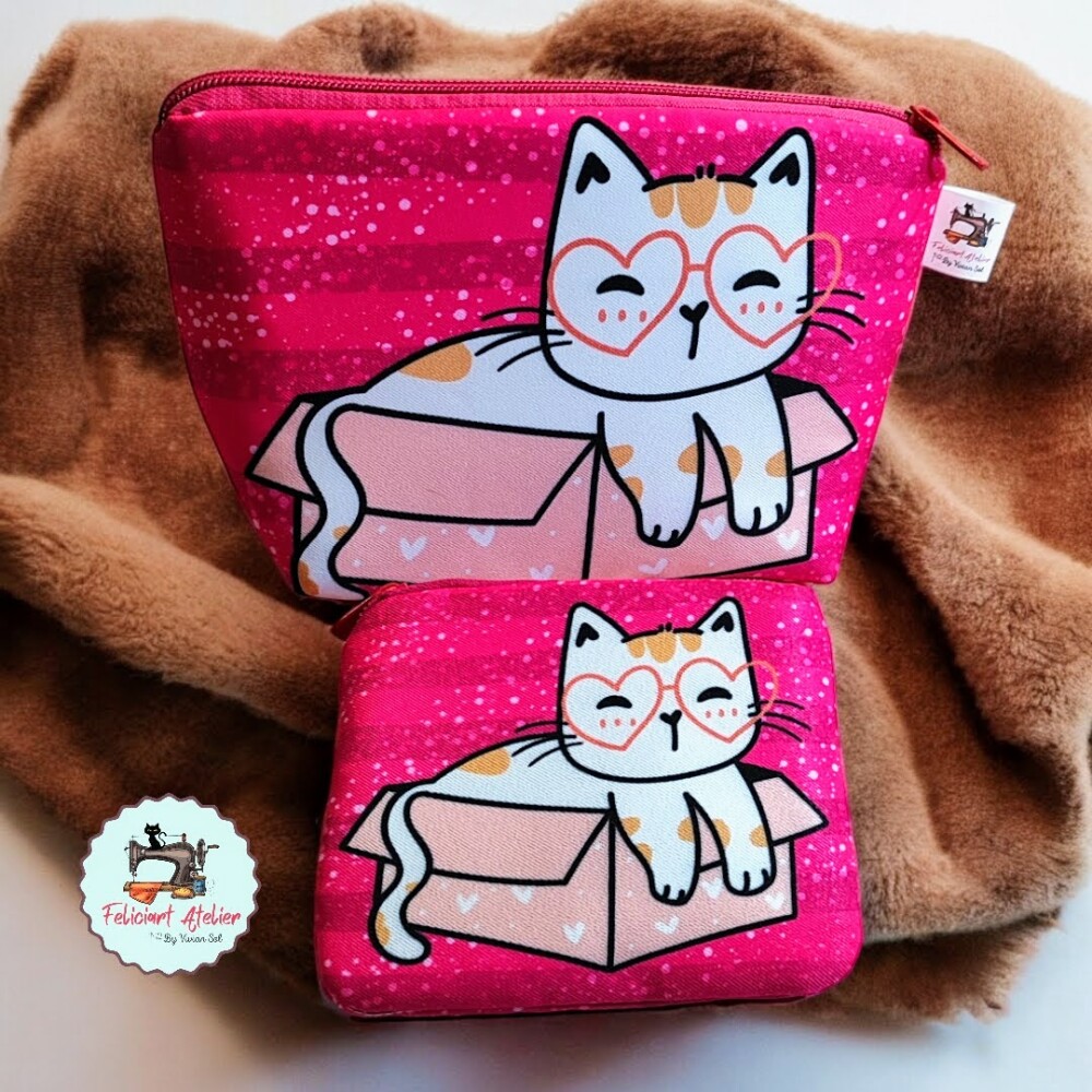 Necessaire Feminina Multiuso + Porta Batom – Coleção Cats