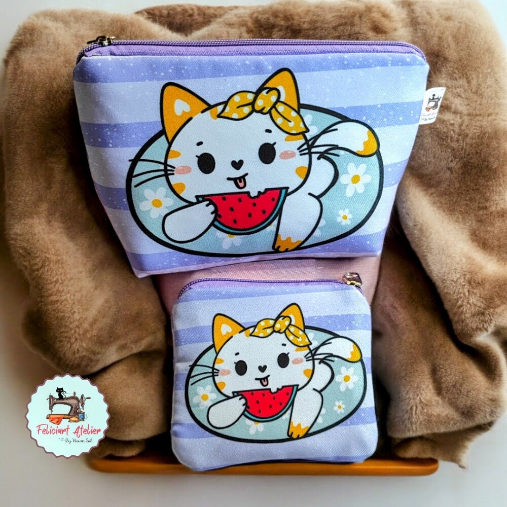 Necessaire Feminina Multiuso + Porta Batom – Coleção Cats