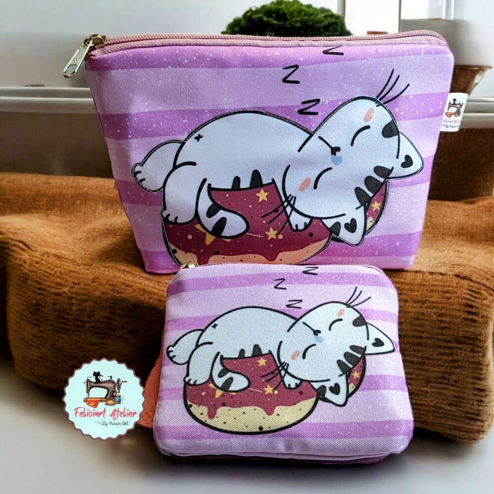 Necessaire Feminina Multiuso + Porta Batom – Coleção Cats