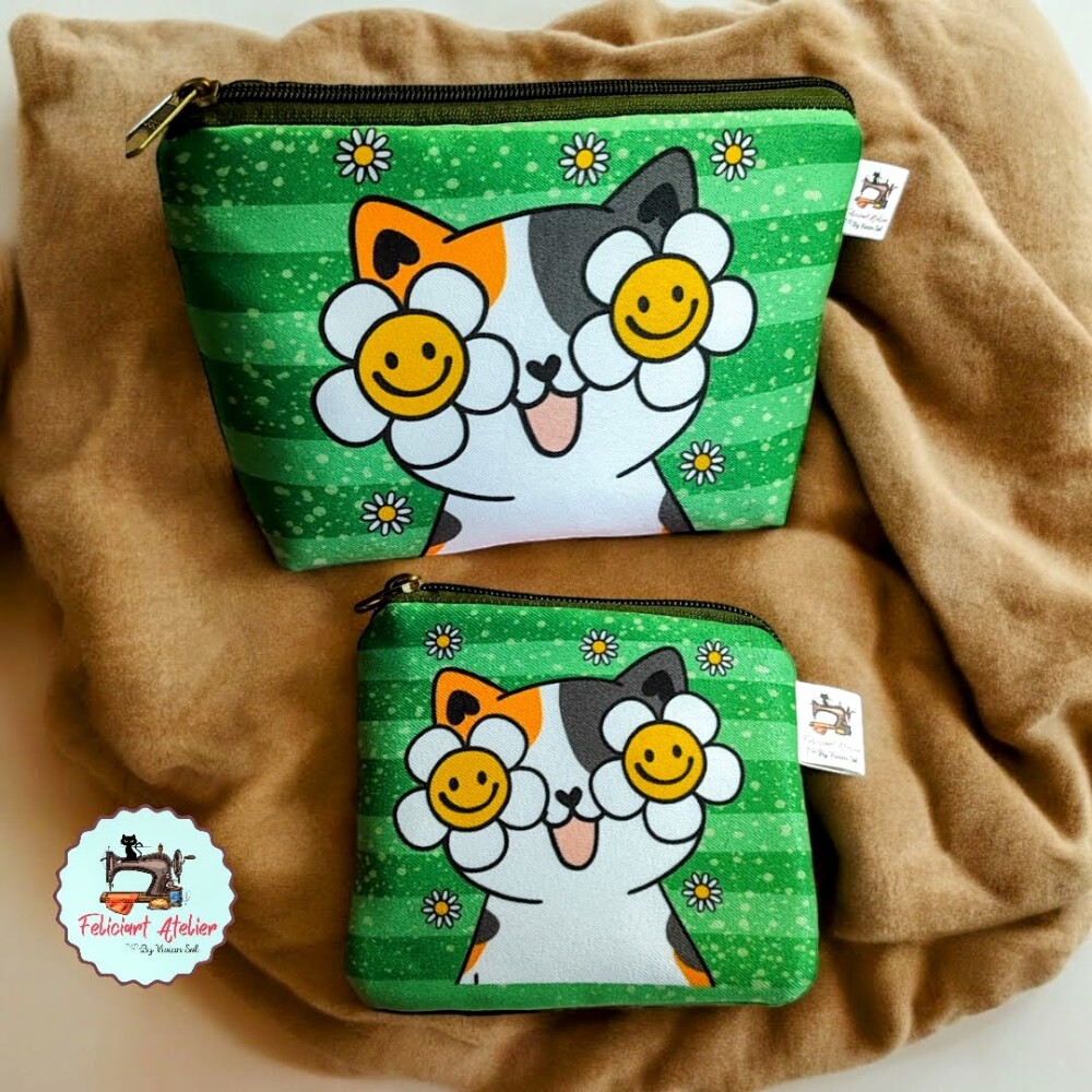 Necessaire Feminina Multiuso + Porta Batom – Coleção Cats