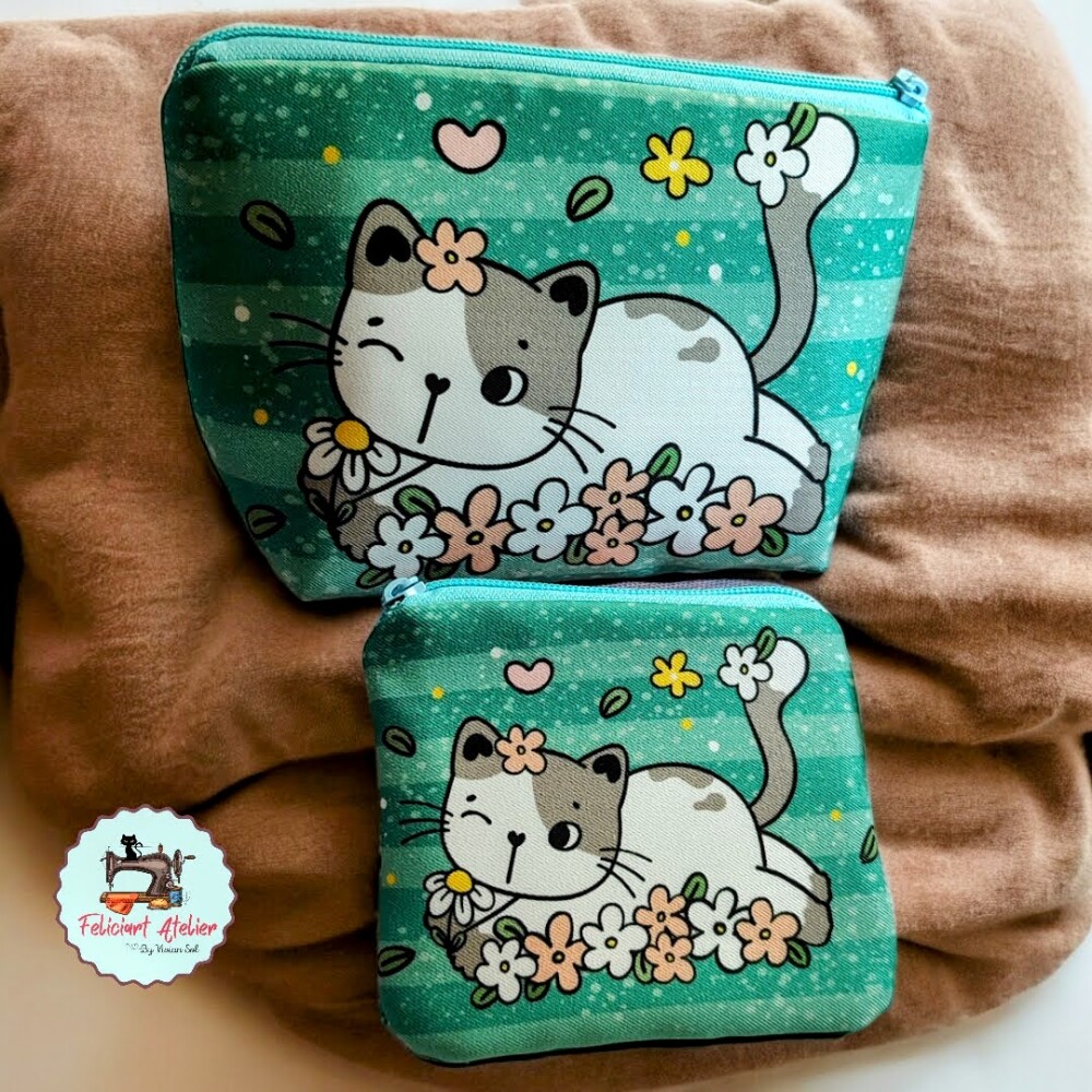 Necessaire Feminina Multiuso + Porta Batom – Coleção Cats