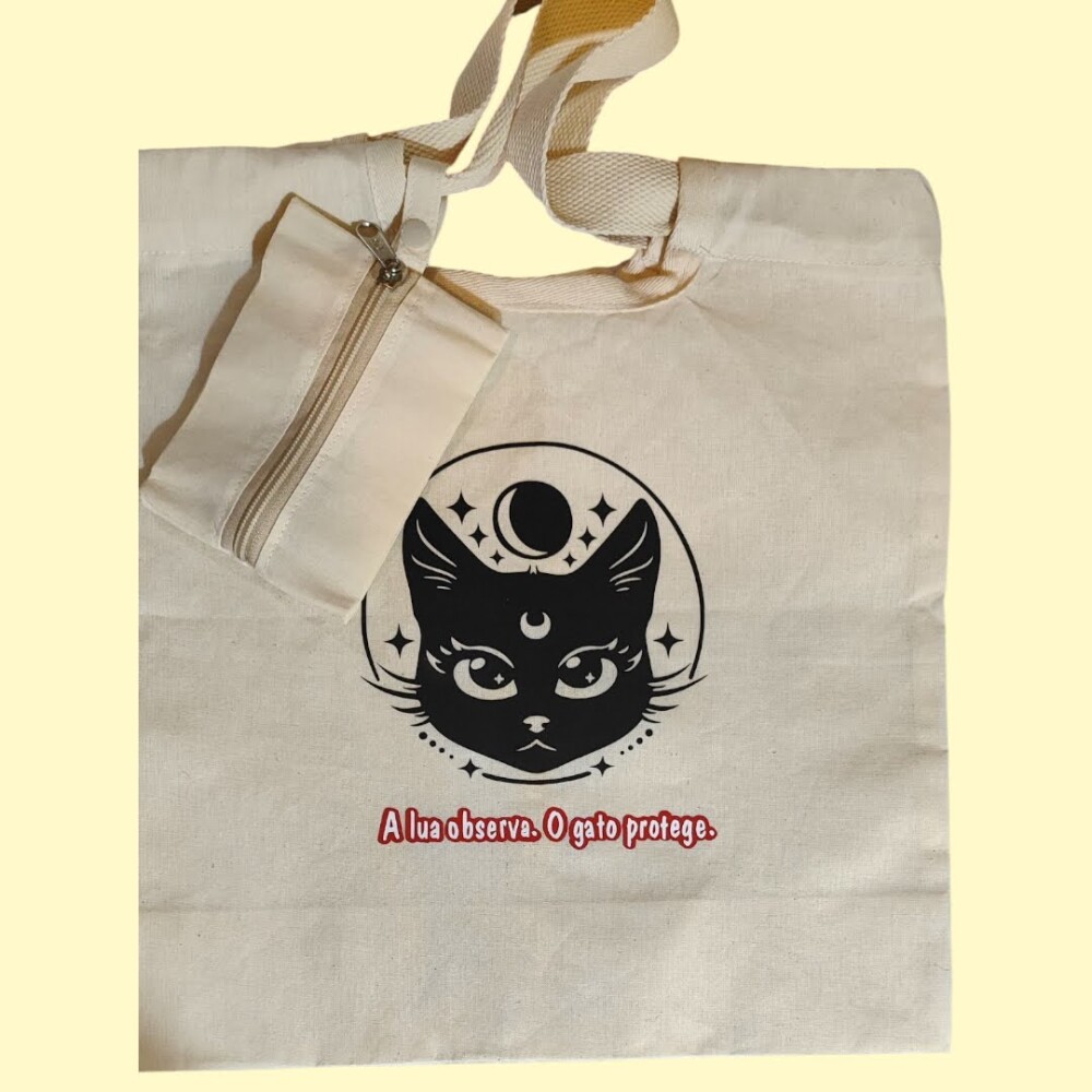Bolsa Ecobag Modelo Tote 100%Algodão 38 cm x 36cm Artes Misticas