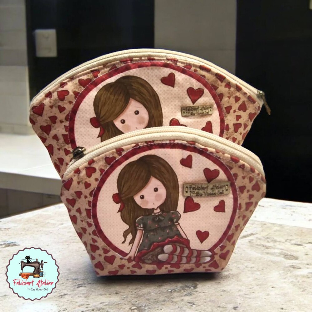 Kit 2 Necessaires Vintage Menina Moça – Fuxicos e Fricotes | A