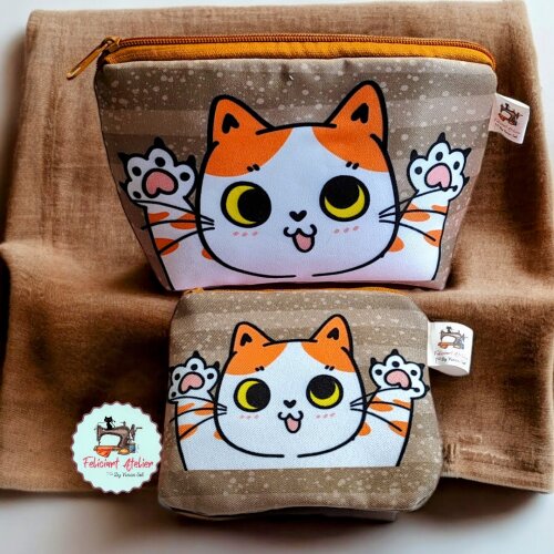 Necessaire Feminina Multiuso + Porta Batom – Coleção Cats