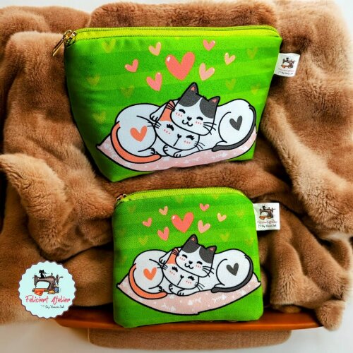 Necessaire Feminina Multiuso + Porta Batom – Coleção Cats
