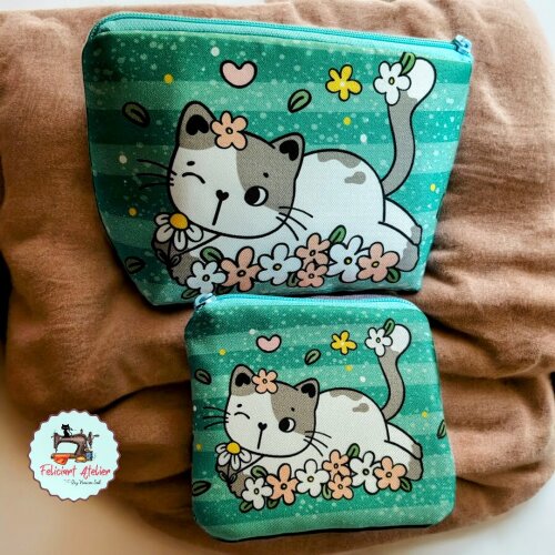 Necessaire Feminina Multiuso + Porta Batom – Coleção Cats