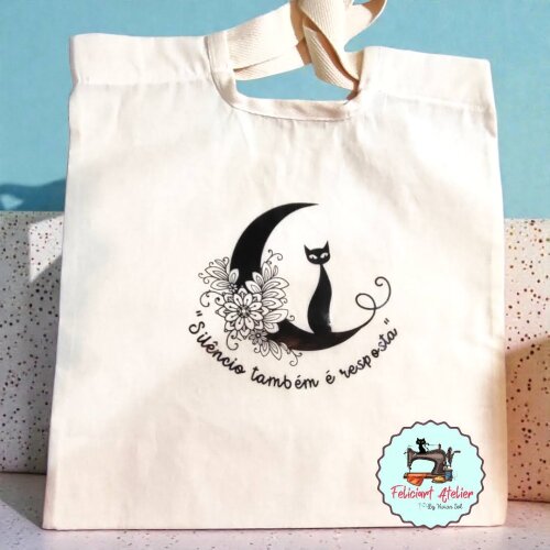 Bolsa Ecobag Modelo Tote 100%Algodão 38 cm x 36cm Artes Misticas