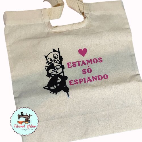 Bolsa Ecobag Modelo Tote 100%Algodão 38 cm x 36cm Artes Misticas