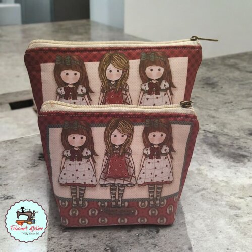 Kit 2 Necessaire Vintage 3 Meninas