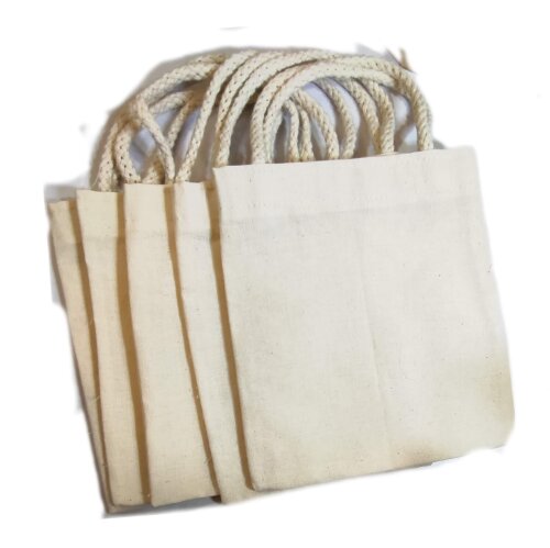 Kit Mini Ecobag 15 x 18cm Alça Trançada