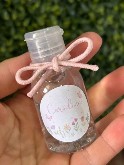 Alcool Gel 30 ml Personalizado com Lacinho Cordão - Redondo