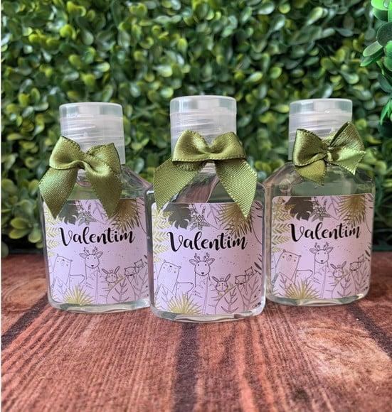 Alcool Gel 35 ml Personalizado com Lacinho