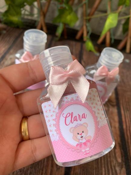 Alcool Gel 35 ml Personalizado com Lacinho