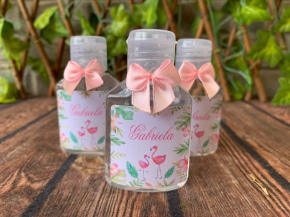 Alcool Gel 35 ml Personalizado com Lacinho