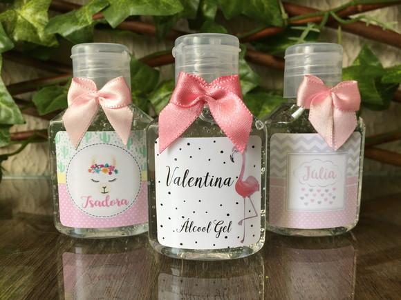 Alcool Gel 35 ml Personalizado com Lacinho