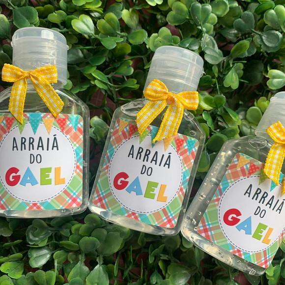 Alcool Gel 35 ml Personalizado com Lacinho Festa Junina