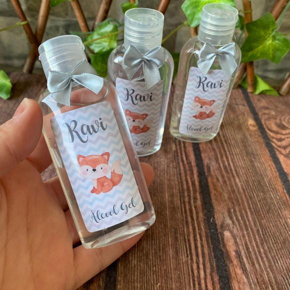 Alcool Gel 60 ml Personalizado com lacinho