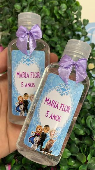 Alcool Gel 60 ml Personalizado Frozen