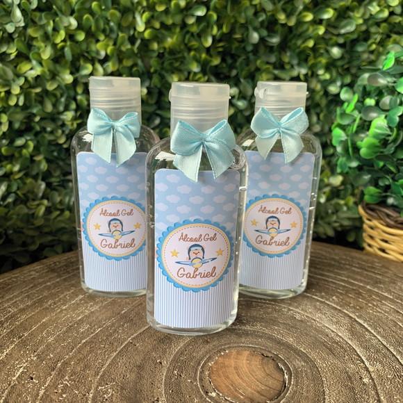 Alcool Gel 60 ml Personalizado com Lacinho