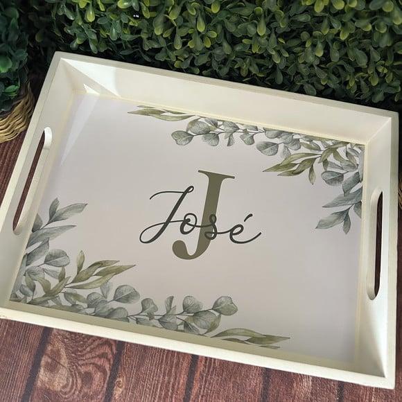 Bandeja mdf Personalizada - G 30x22x5cm - Folhagem