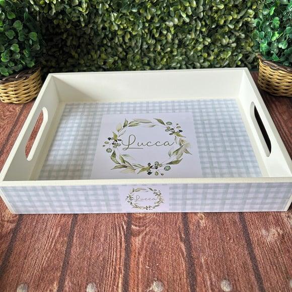 Bandeja mdf Personalizada - G 30x22x5cm -folhagem