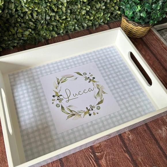 Bandeja mdf Personalizada - G 30x22x5cm -folhagem
