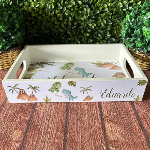 Bandeja mdf Personalizada - P 25x16x5cm - Dino