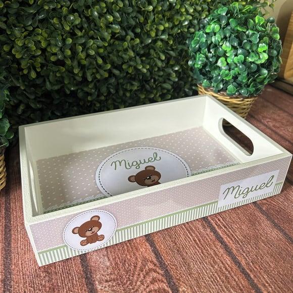 Bandeja mdf Personalizada - P 25x16x5cm - Ursinho
