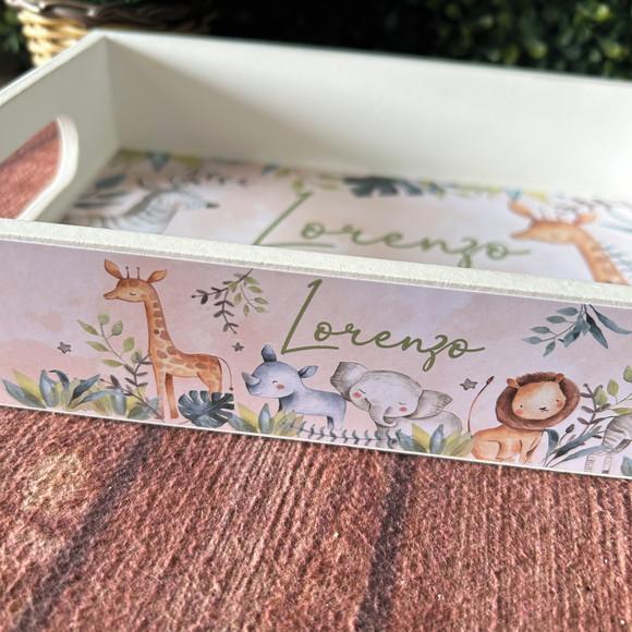 Bandeja mdf Personalizada - P 25x16x5cm - Safari Novo