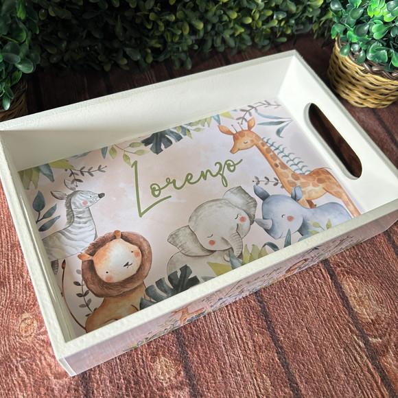 Bandeja mdf Personalizada - P 25x16x5cm - Safari Novo