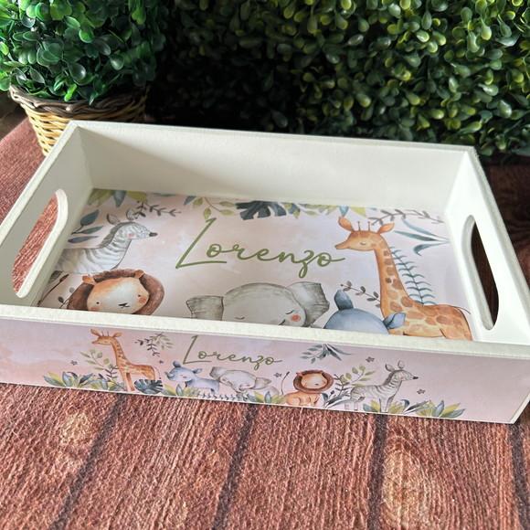 Bandeja mdf Personalizada - P 25x16x5cm - Safari Novo