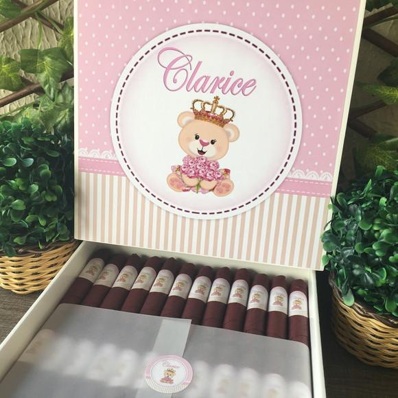Caixa Luxo + 30 Charutos de Chocolate Recheados