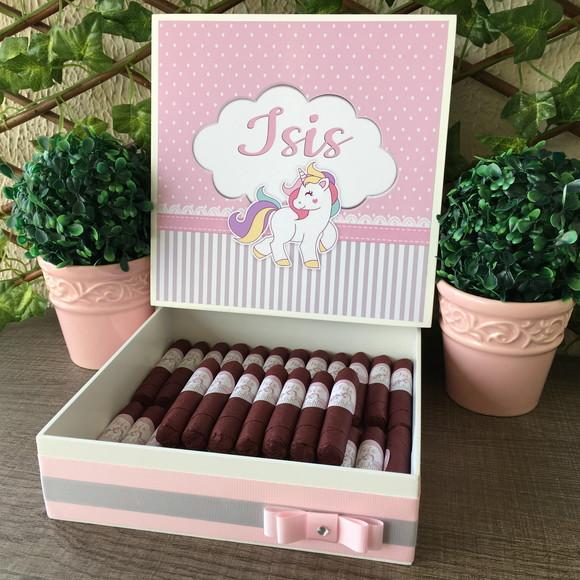 Caixa Luxo + 30 Charutos de Chocolate Recheados